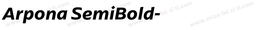 Arpona SemiBold字体转换